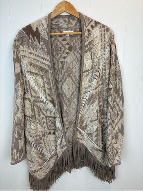 Boho Lucky Brand Fringe Cardigan
